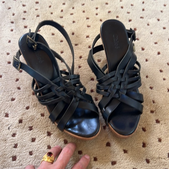 Chloe Strappy Wedge Sandals - Picture 3 of 11